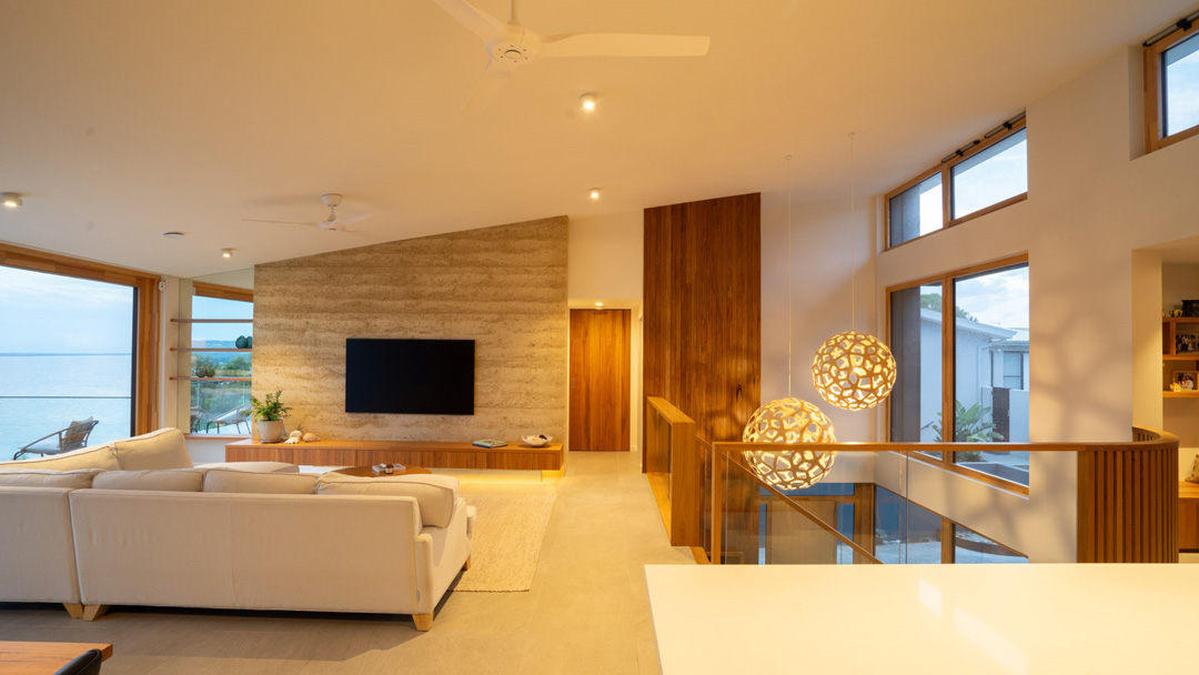 Passive House with Rammed earth walls
