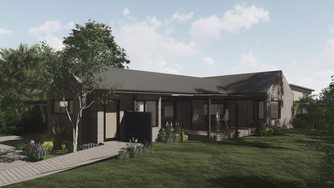 Interior of energy-efficient Passive House kitchen in heritage listed setting