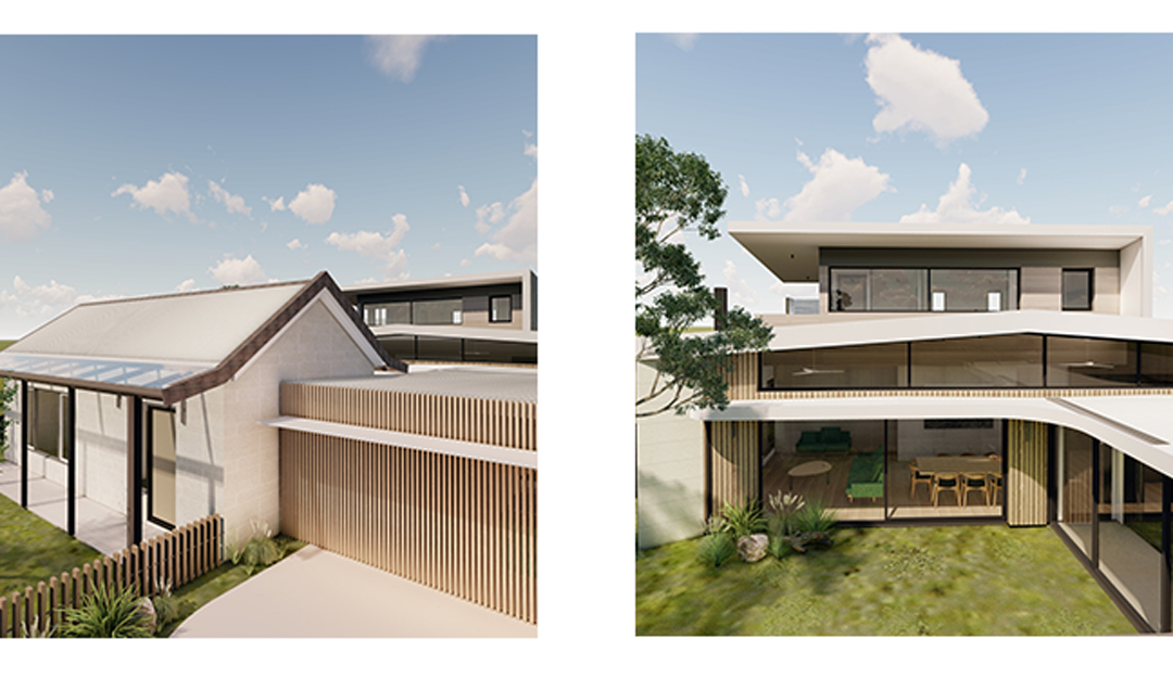 Front verandah of Passive House in heritage overlay receiving morning sun